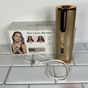 Cordless Hair Portable Fast Heating Auto Curling Iron Adjustable Temperature